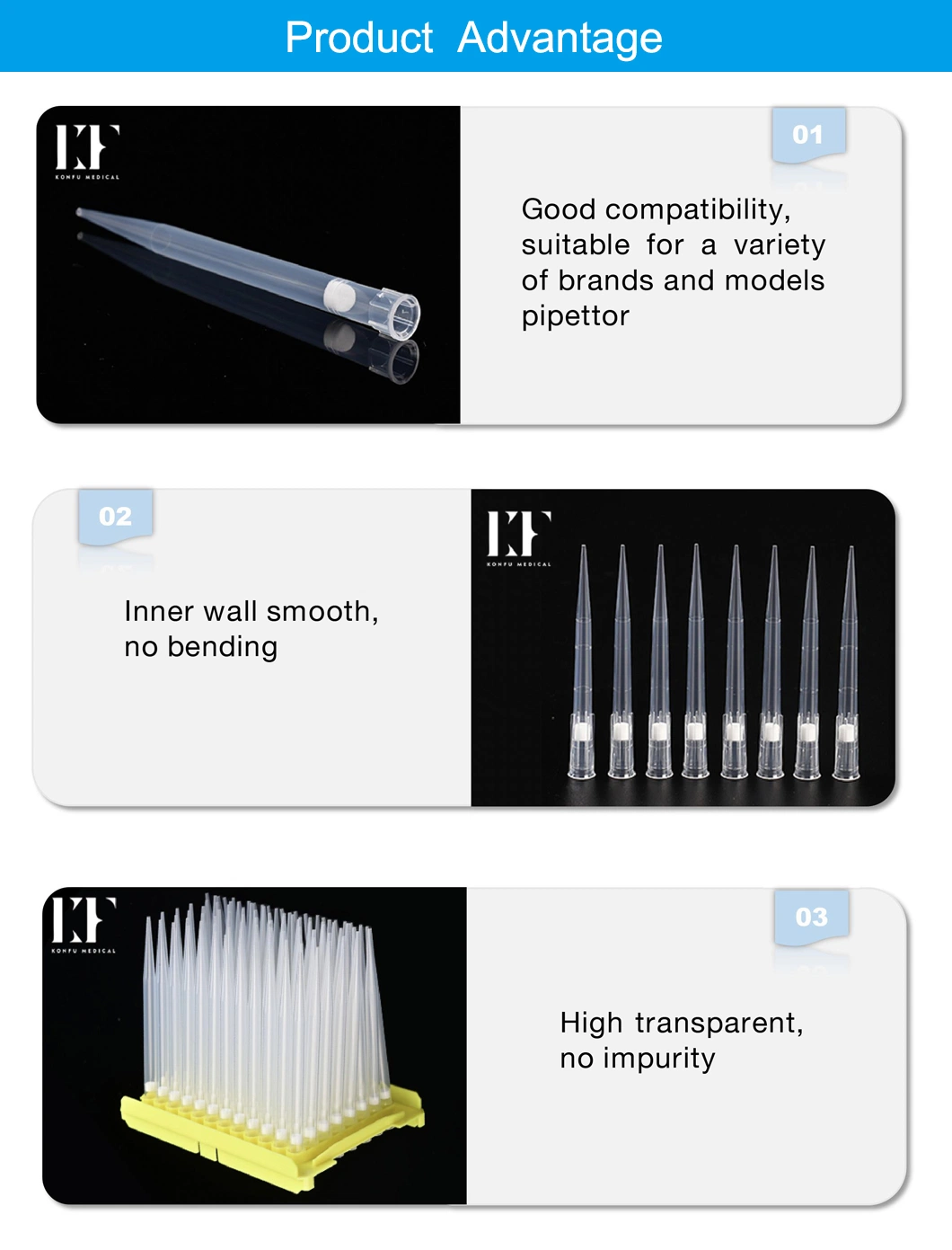 ISO Medical Supply Tecan Pipette Tips Extraction Plate Robotic Tip for Nucleic Acid Testing Laboratory Genomics Drug Discovery Cell Biology 20UL