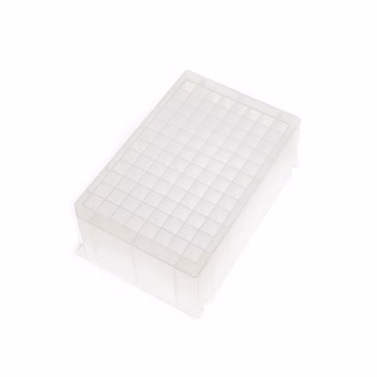 0,1ml 0,2ml 1,2ml 2,2ml 96 poços de plástico descartável branco transparente redondo quadrado placa PCR rasa profunda